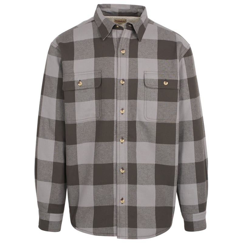 RedHead Sherpa-Lined Plaid Long-Sleeve Shirt for Men