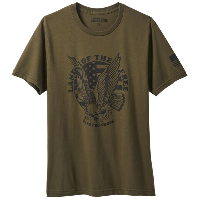 Land Of The Free Eagle Graphic Short-Sleeve T-Shirt