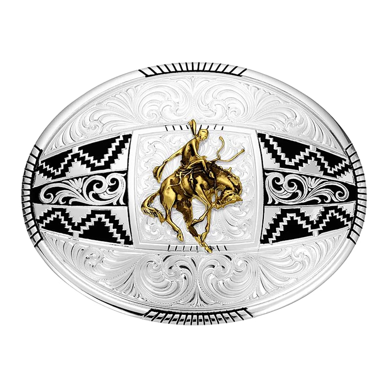 Montana Silversmiths Aztec Bucking Horse Belt Buckle