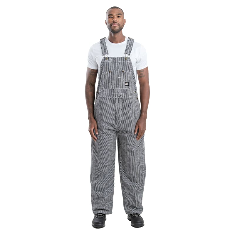 Berne Heritage Unlined Hickory Stripe Bib Overalls