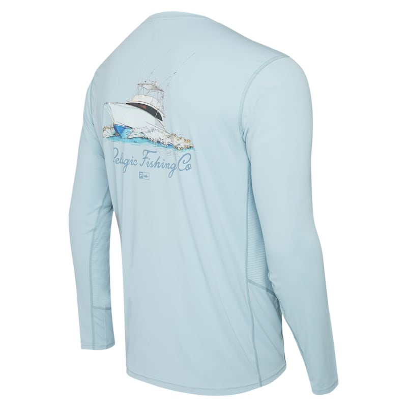Pelagic Vaportek Mapped Long-Sleeve Fishing Shirt for Men