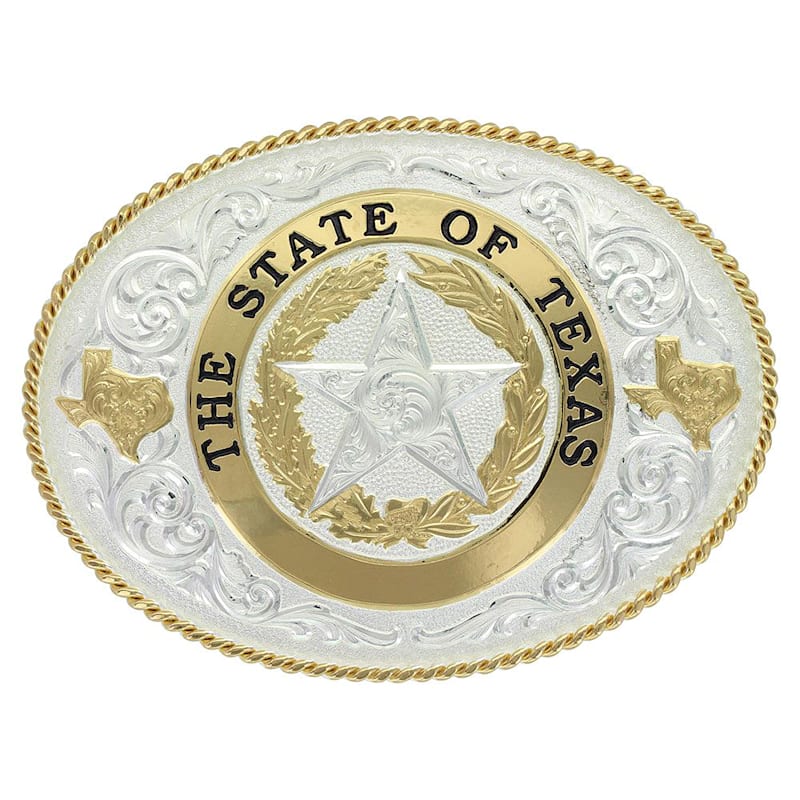 Montana Silversmiths Texas Star Seal Western Belt Buckle