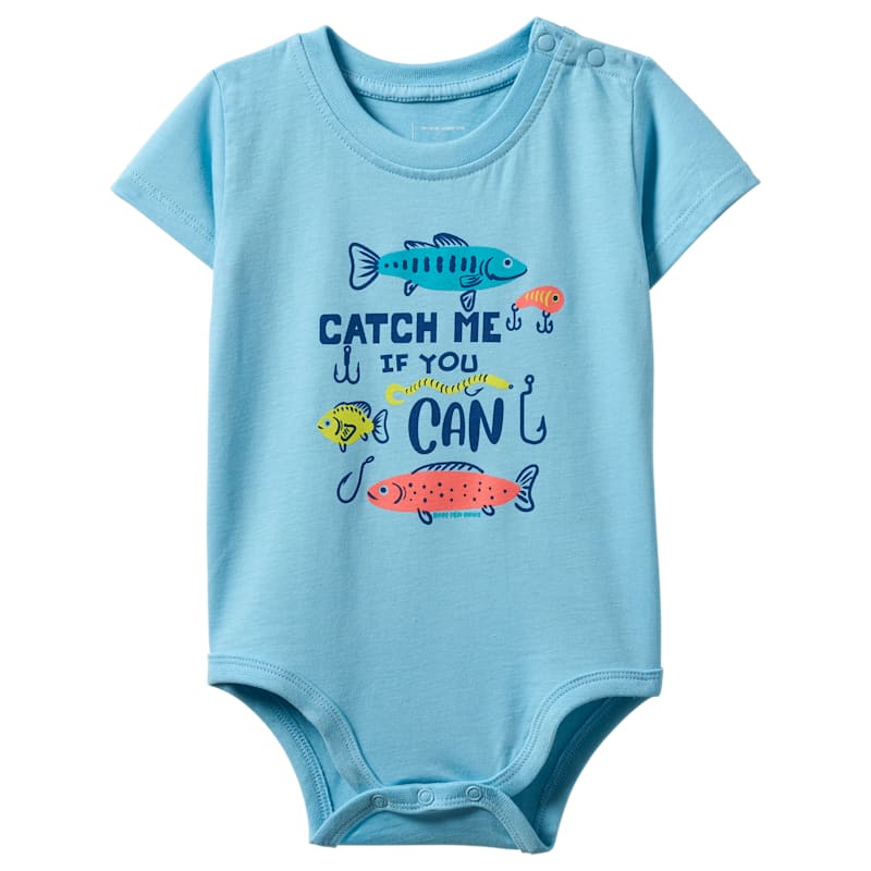 Bass Pro Shops Catch Me If You Can Short-Sleeve Bodysuit for Babies
