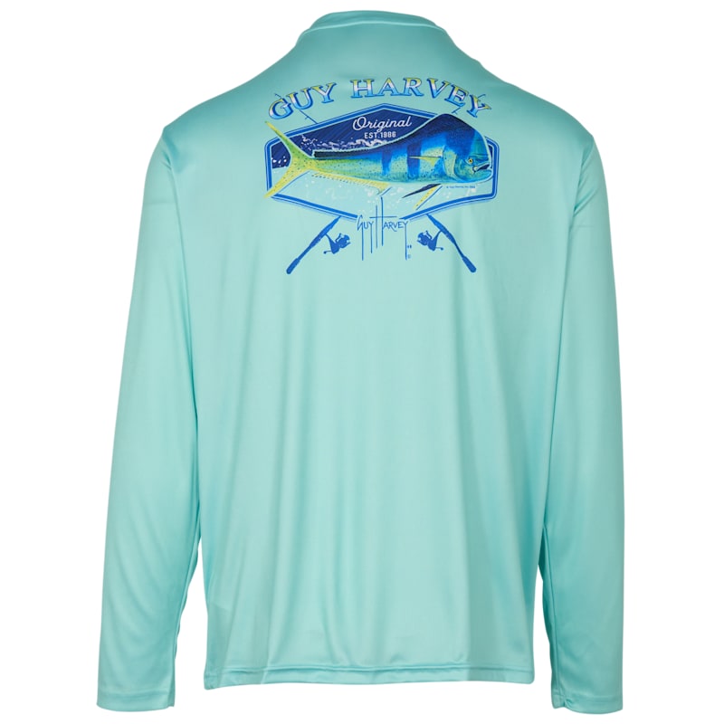 Guy Harvey Mahi Hex Long-Sleeve T-Shirt