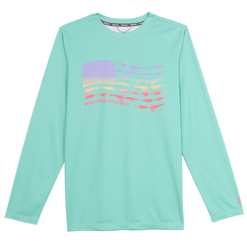 World Wide Sportsman Graphic Surfcaster Long-Sleeve Crew for Kids
