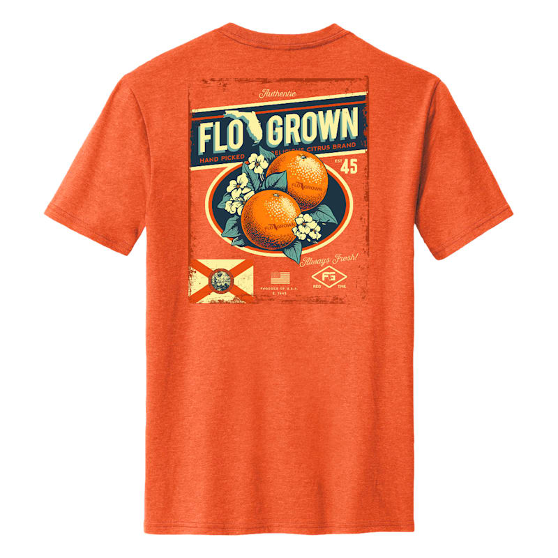 FloGrown Orange Poster Short-Sleeve T-Shirt for Men