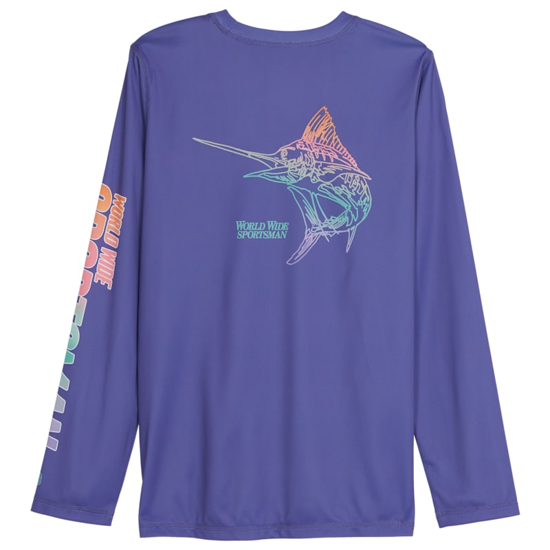 World Wide Sportsman Surfcaster 3D Cool Long-Sleeve Sun Shirt for Kids