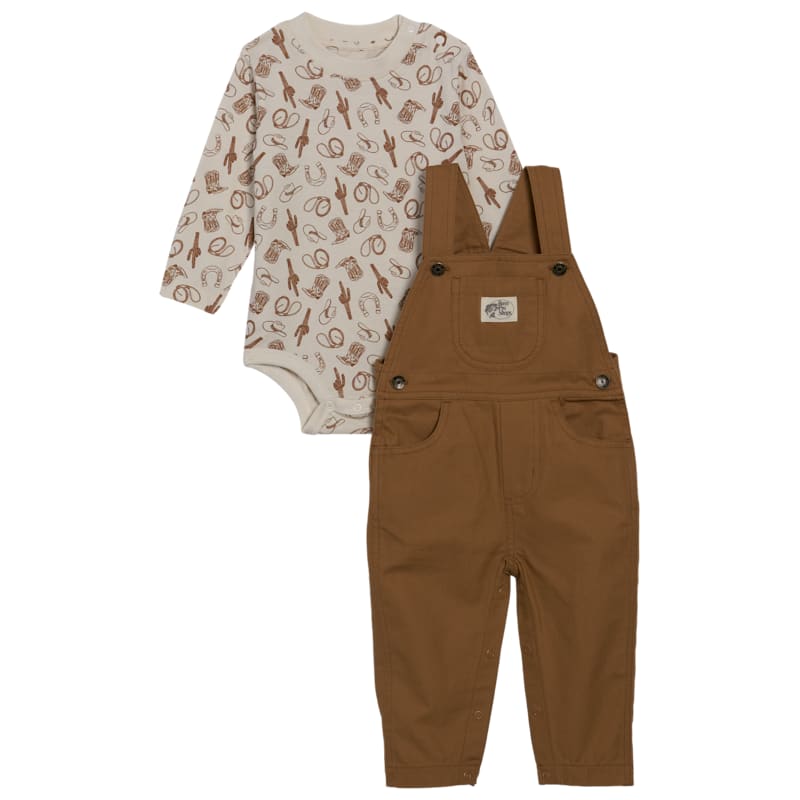 Bass Pro Shops Overalls and Long-Sleeve Bodysuit Set for Babies