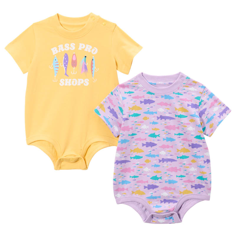 Bass Pro Shops Lure Bodysuits for Babies 2-Piece Set