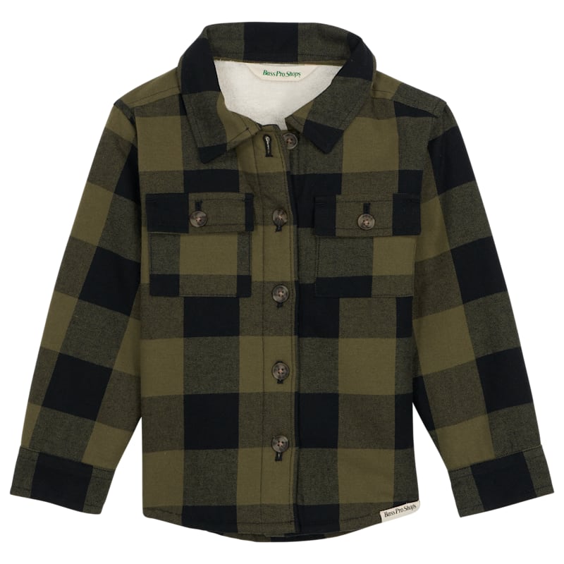 Bass Pro Shops Sherpa-Lined Flannel Shirt for Toddlers