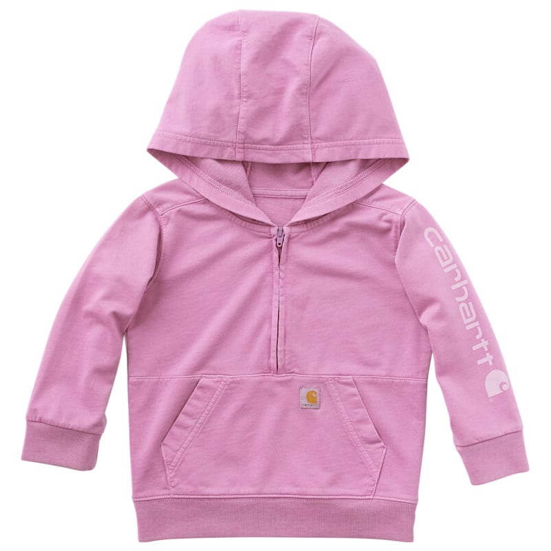 Carhartt French Terry Garment-Dye Half-Zip Hooded Sweatshirt for Toddlers