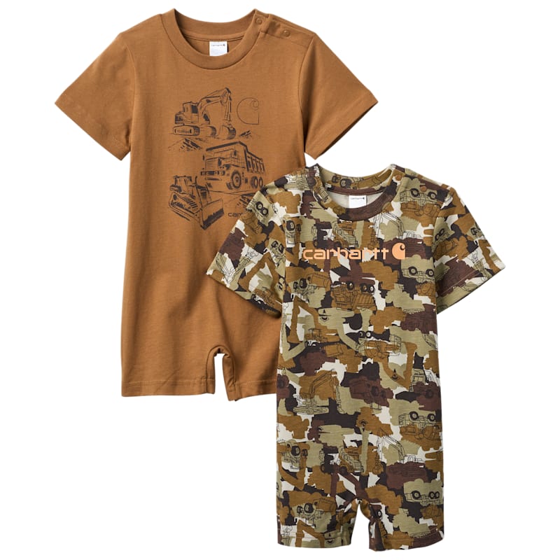Carhartt Construction Short-Sleeve Romper 2-Piece Set for Babies
