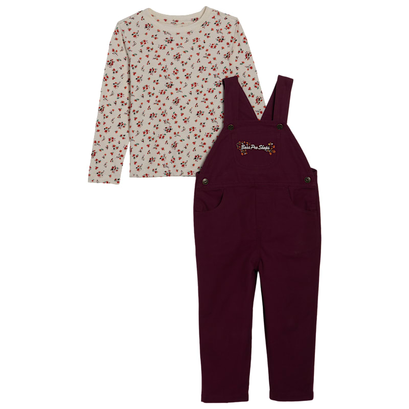 Bass Pro Shops Long-Sleeve T-Shirt and Overalls Set for Toddlers