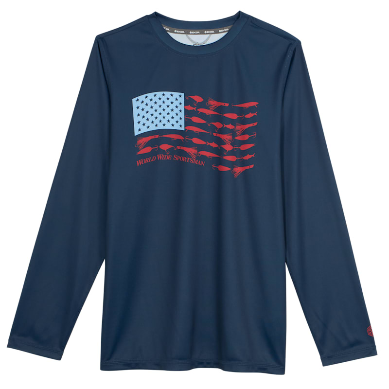 World Wide Sportsman Graphic Surfcaster Long-Sleeve Crew for Kids