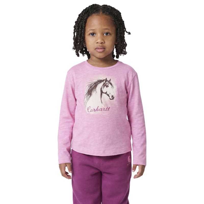 Carhartt Sketch-Art Horse Long-Sleeve T-Shirt for Kids