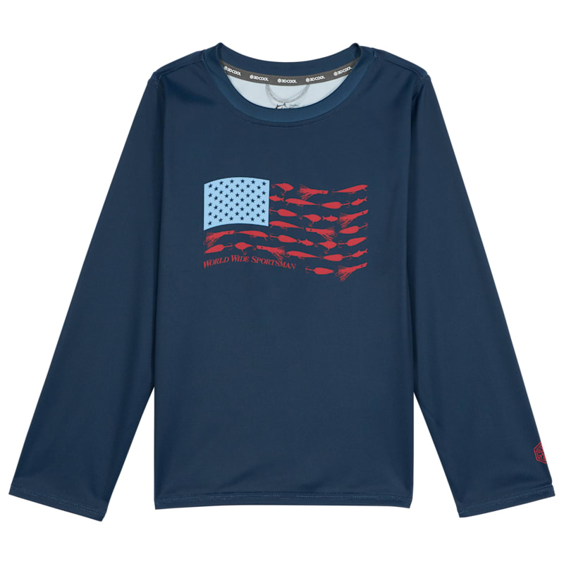 World Wide Sportsman Surfcaster Graphic Crew-Neck Long-Sleeve Shirt for Toddlers