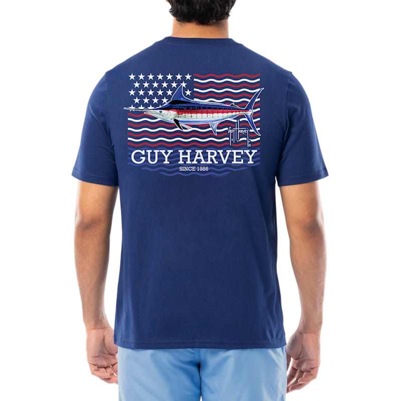 Guy Harvey Liberty Marlin Short-Sleeve T-Shirt for Men
