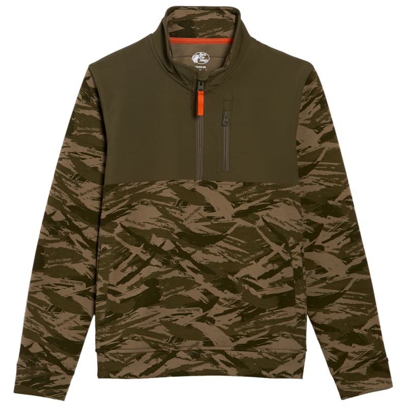 Bass Pro Shops Performance Camo Quarter-Zip Pullover for Kids