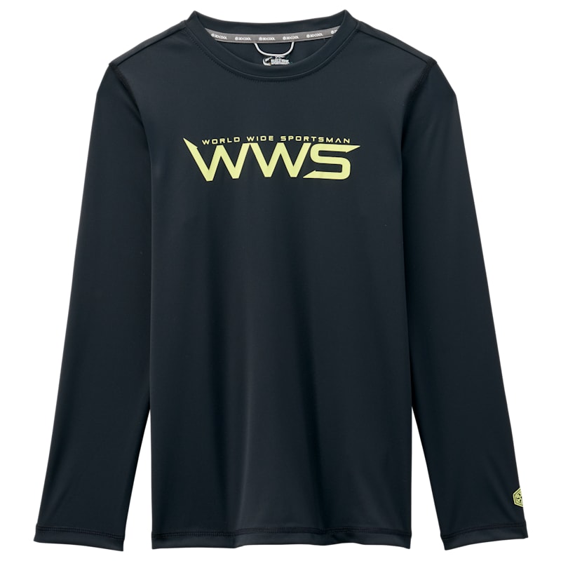 World Wide Sportsman Solid Surfcaster Long-Sleeve Crew for Kids