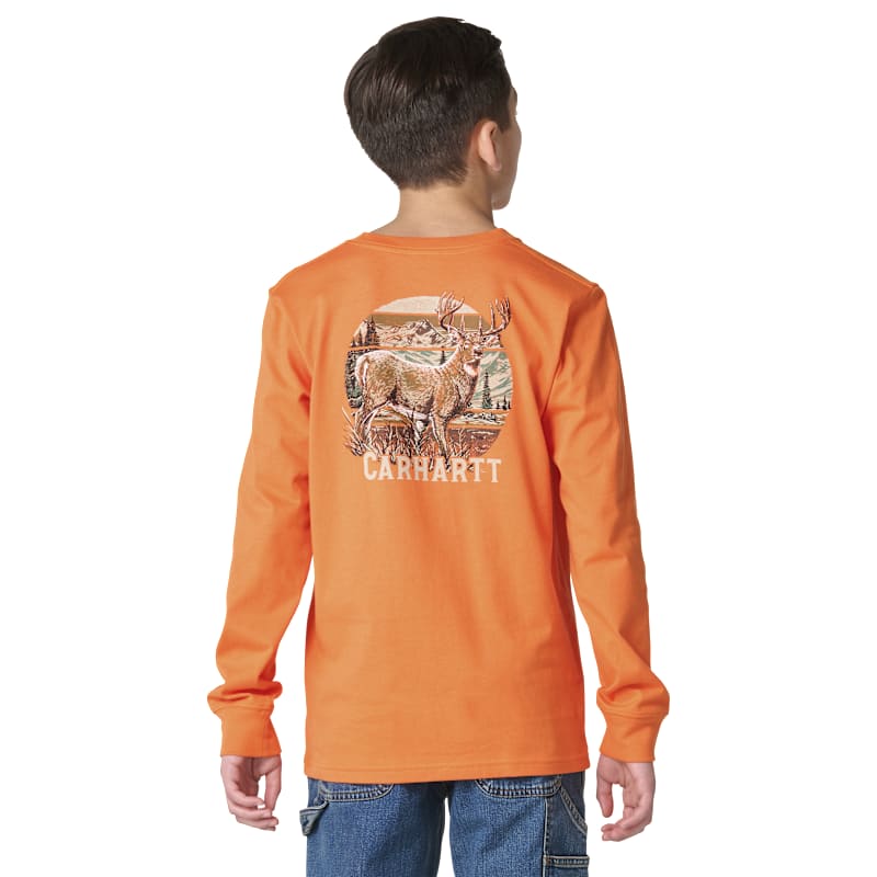 Carhartt Whitetail Buck Deer Graphic Long-Sleeve T-Shirt for Kids