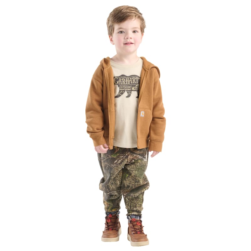 Carhartt Hooded Jacket, Long-Sleeve T-Shirt, and Camo Pants 3-Piece Set for Toddlers