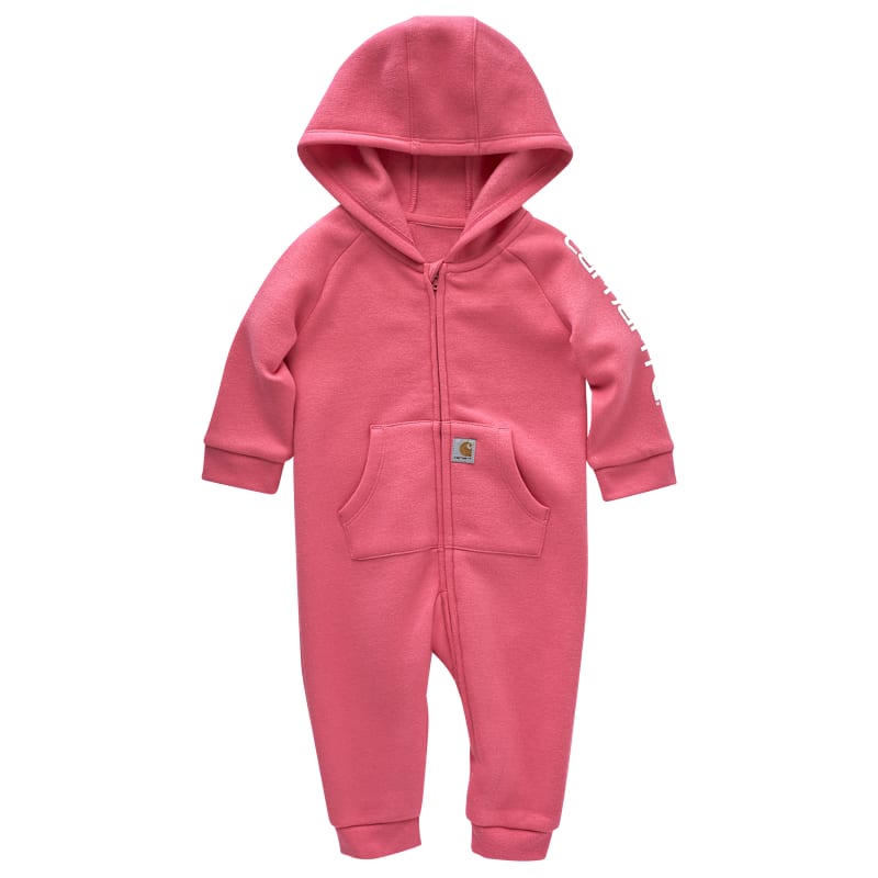 Carhartt Fleece Zip-Front Hooded Long-Sleeve Coveralls for Babies