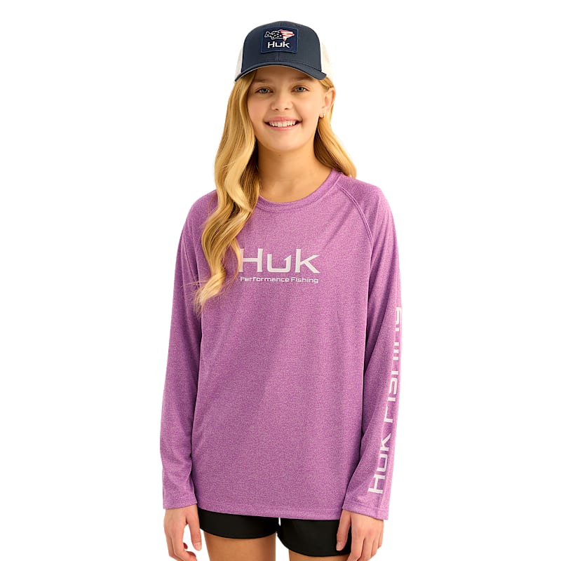 Huk Pursuit Solid Long-Sleeve T-Shirt for Kids