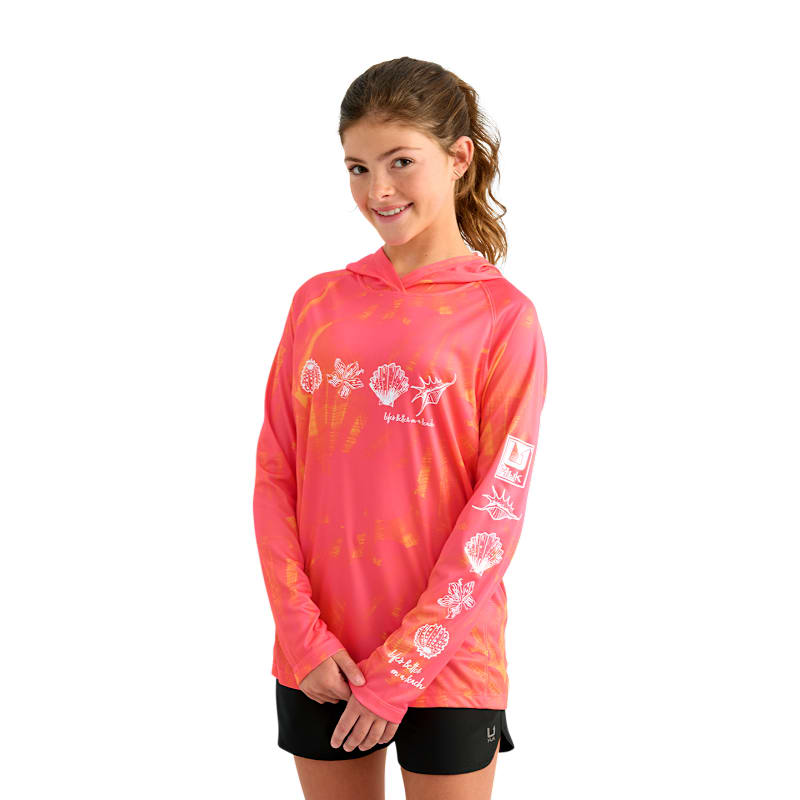 Huk Pursuit Novelty Coral Performance Hoodie for Kids