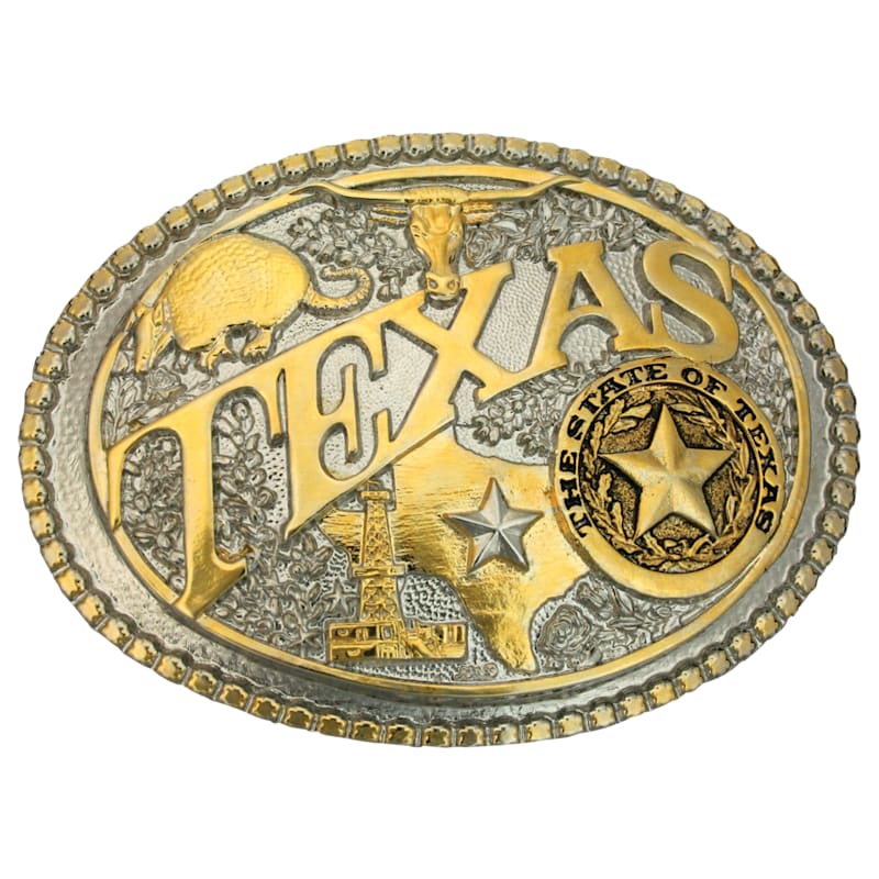 Montana Silversmiths Two-Tone Texas State Heritage Attitude Buckle