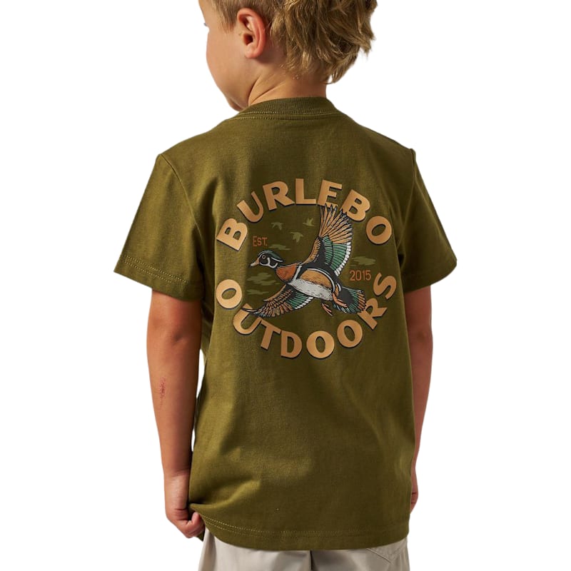 BURLEBO Wood Duck Short-Sleeve T-Shirt for Kids