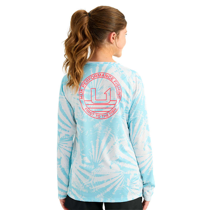 Huk Pursuit Printed Graphic Crew-Neck Long-Sleeve Shirt for Kids