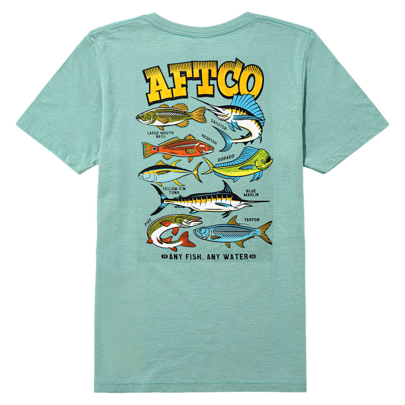 AFTCO Bucket List Fishing Short-Sleeve T-Shirt for Kids