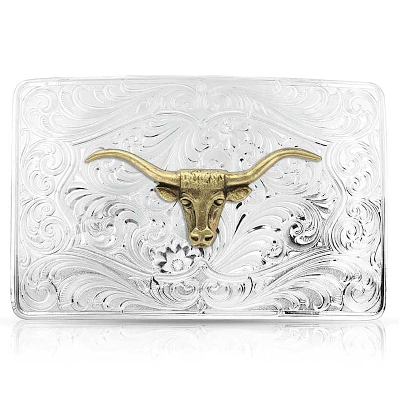 Montana Silversmiths Iconic Western Longhorn Belt Buckle
