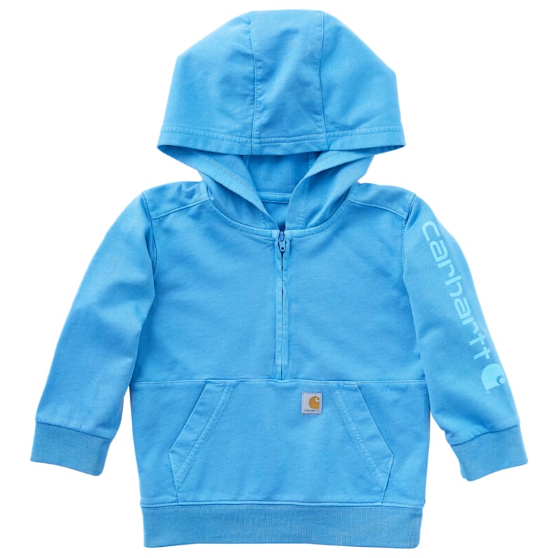Carhartt French Terry Garment-Dye Half-Zip Hooded Sweatshirt for Toddlers