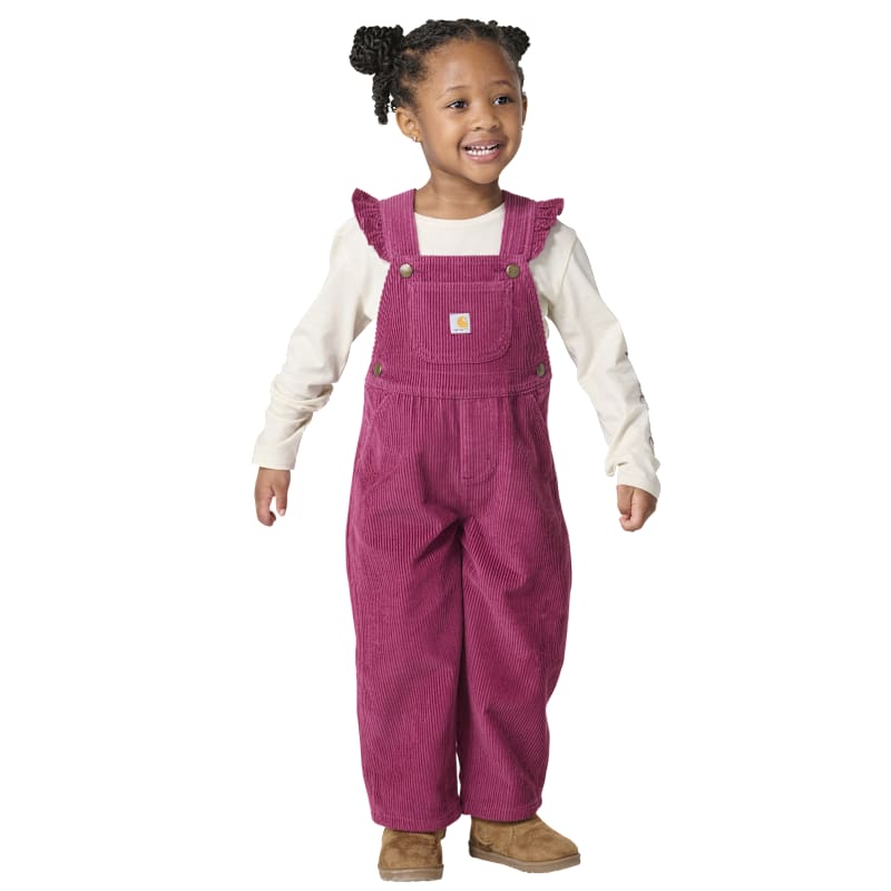 Carhartt Floral Print Ruffled Overalls and Long-Sleeve Shirt Set for Toddlers