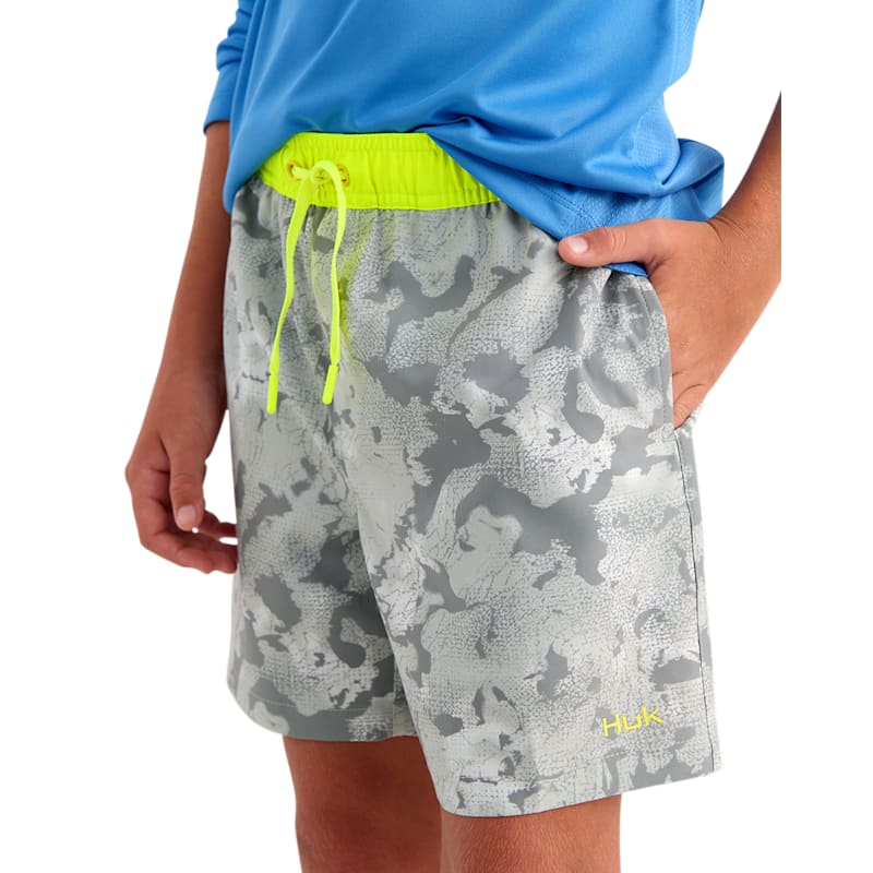 Huk Pursuit KC Printed Volley Swim Shorts for Kids