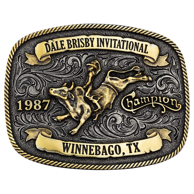 Montana Silversmiths Dale Brisby Invitational 1987 Trophy Buckle