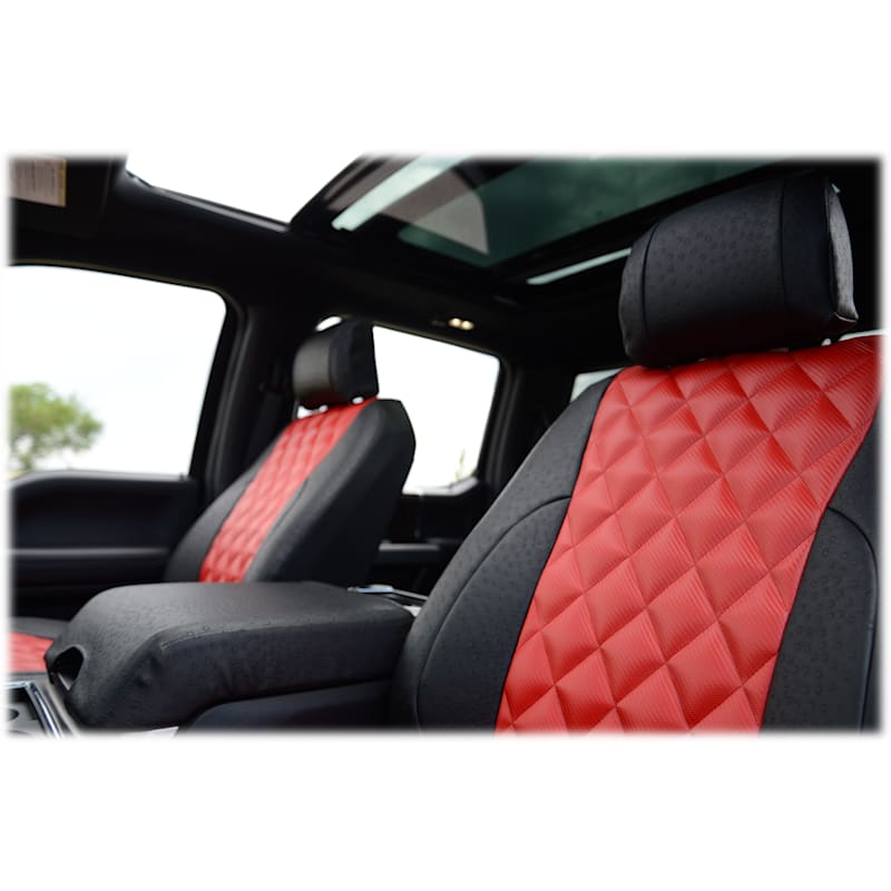Ruff Tuff Carbon Fiber Quilted Seat Cover with Carbon Fiber Trim