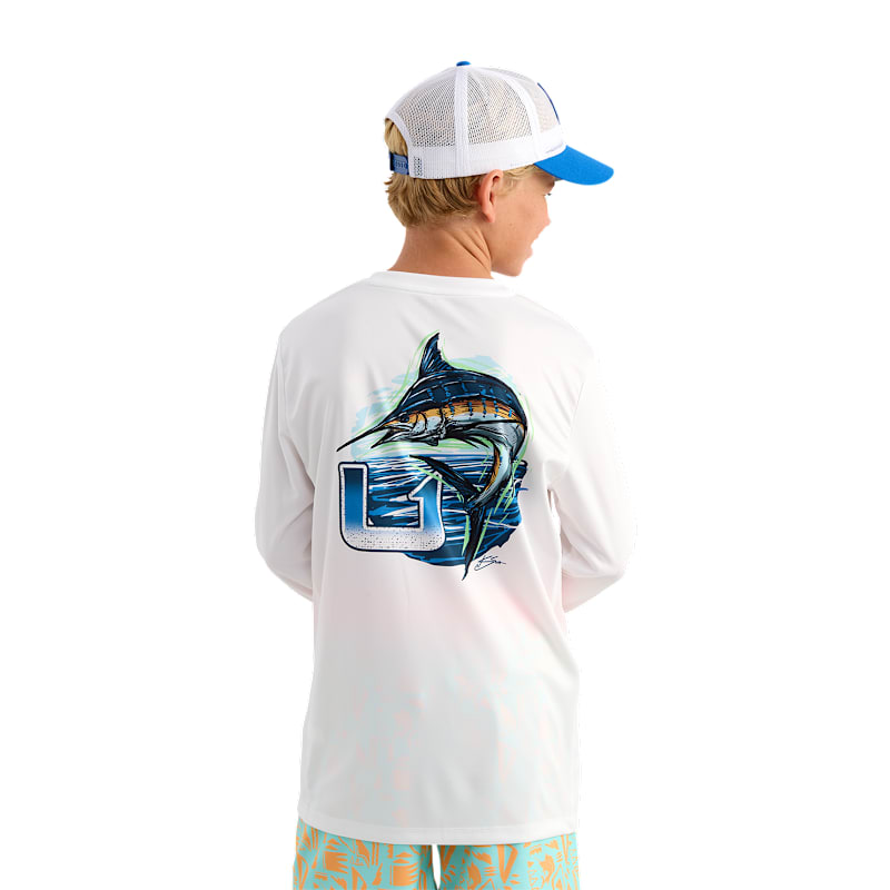 Huk Pursuit KC Graphic Long-Sleeve Crew for Kids