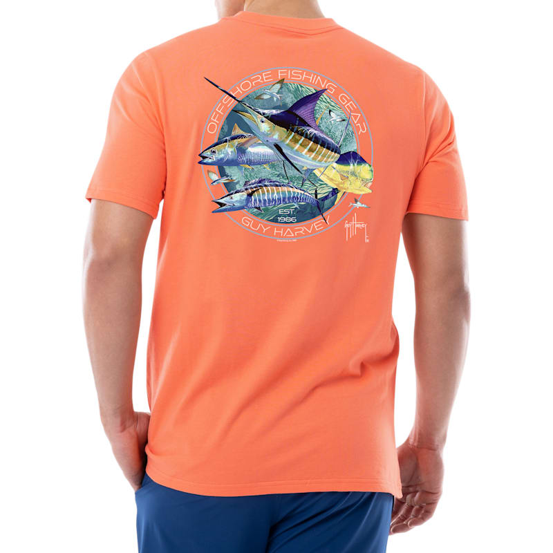 Guy Harvey Harbor Lite Vintage Four Short-Sleeve Pocket T-Shirt