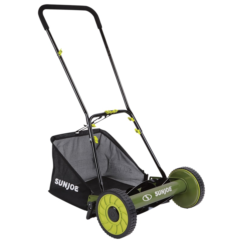 Sun Joe 16'' Manual Reel Mower with Grass Catcher