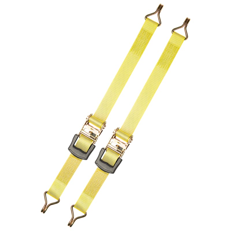Bass Pro Shops TrailGear Ratchet Strap Tie-Downs with J-Hooks 2-Pack