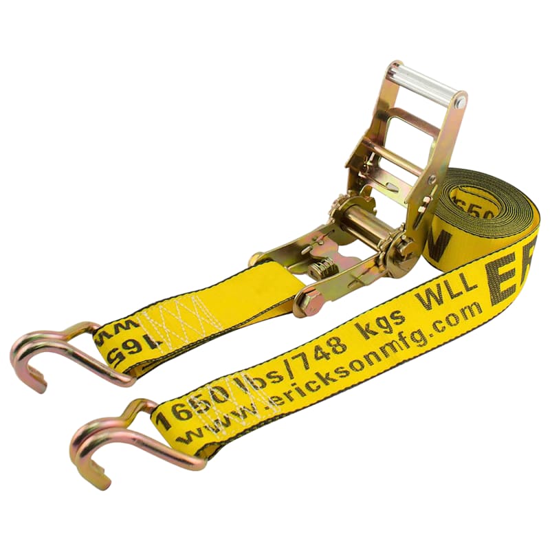 Erickson 5000-Lb. Ratchet Strap with Double J-Hooks