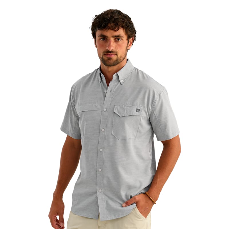 Huk Tide Point Heather Ripstop Short-Sleeve Shirt