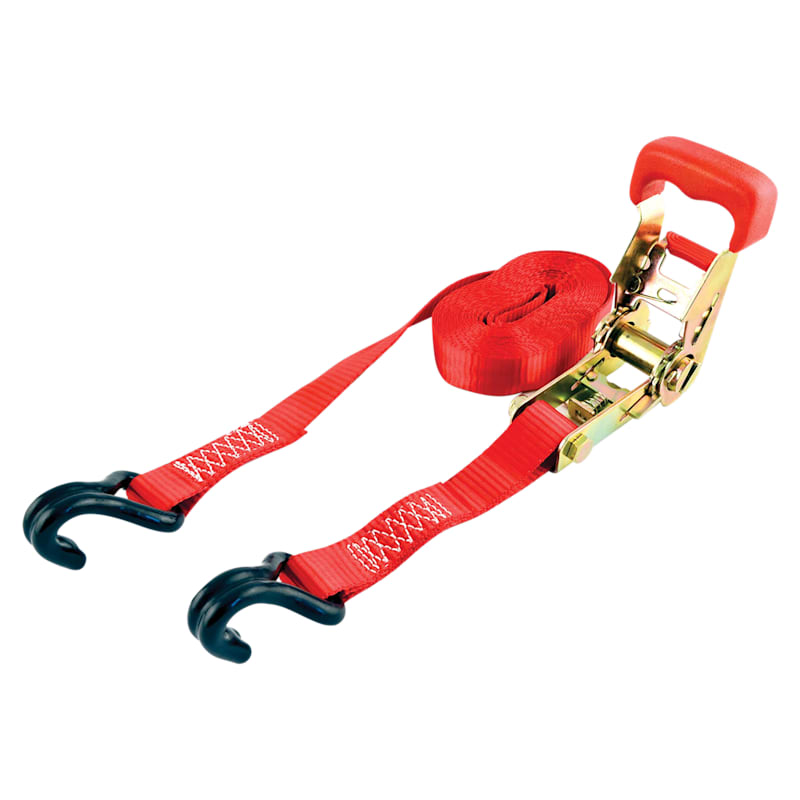 Erickson 2,000-Lb. Rubber Handle Ratchet Strap with Double J-Hooks