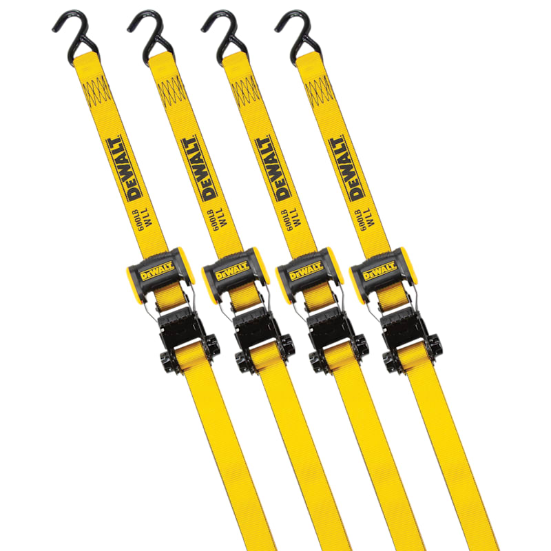 DeWalt 12' Ratchet Tie-Down Straps with 1800-Lb. Break Strength