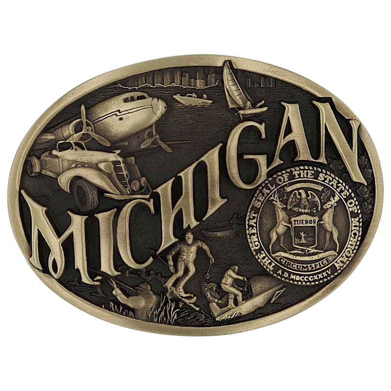 Montana Silversmiths Michigan Heritage Attitude Belt Buckle