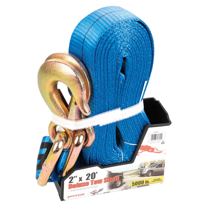 Erickson 10,000-Lb. Tow Strap with Forged Safety Snap Hooks