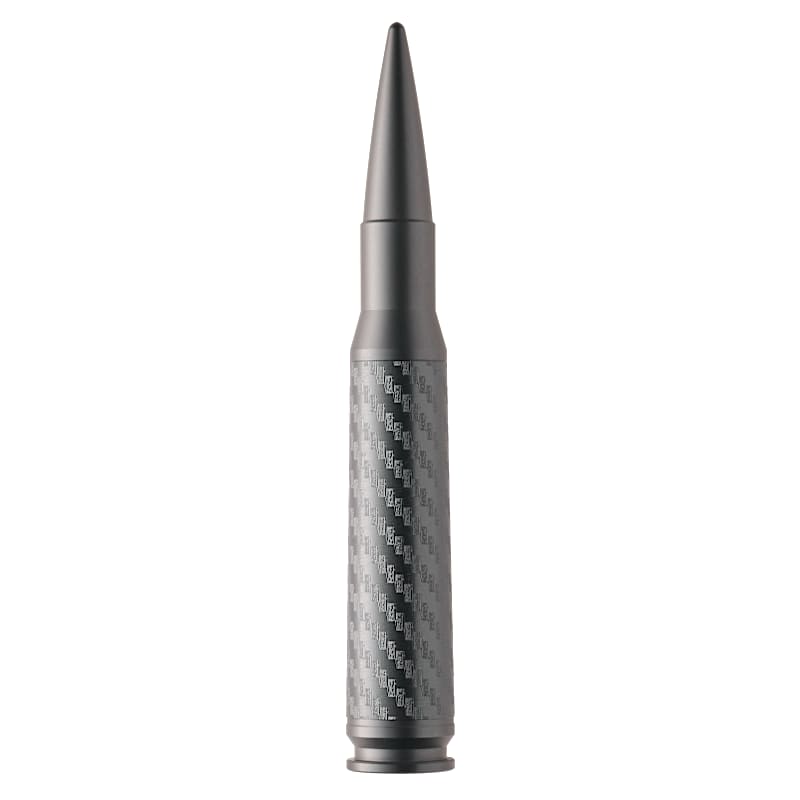 Metra Electronics AmmoTenna Billet Aluminum .50 Caliber Replica Bullet Antenna with Carbon Fiber Wrap