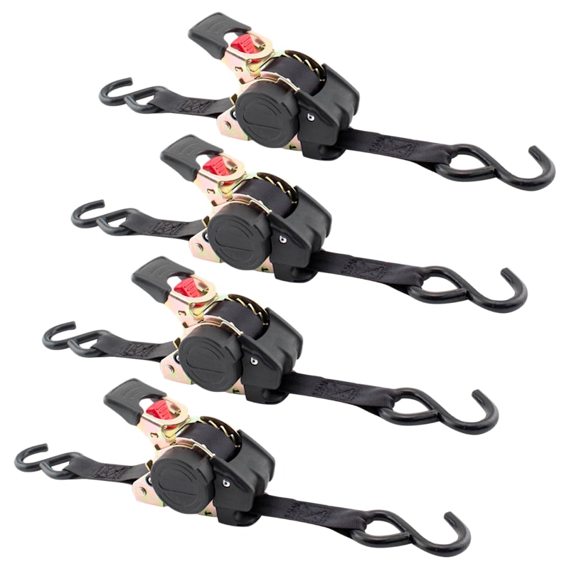 Erickson Re-Tractable Ratchet Tie-Downs 4-Pack